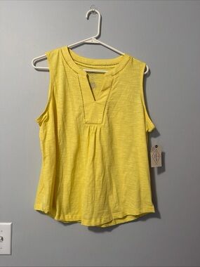 St. John's Bay Plus Size Sleeveless V Neck Top Size PL 100% Cotton